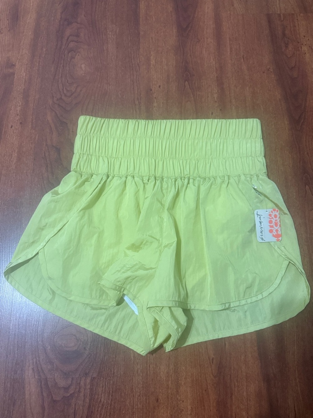 FP Movement by Free People Lime Green High-Waist Athletic Shorts